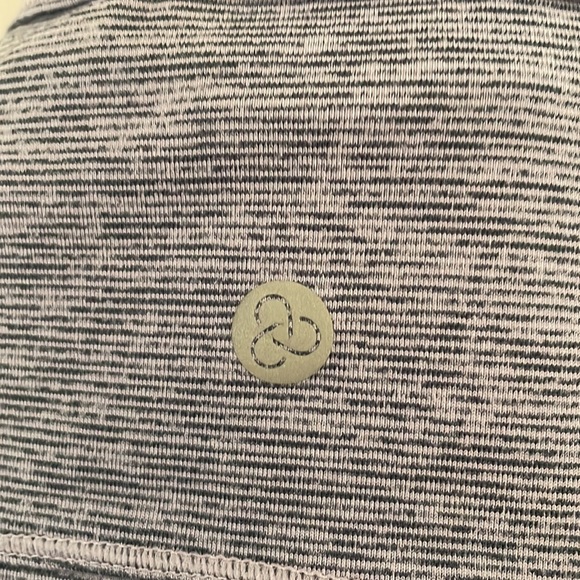 Zella Striped Purple Cutout Neck Long Sleeve Workout Top - Picture 5 of 8